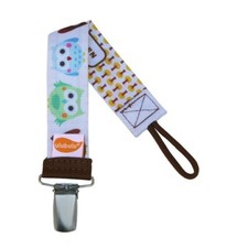 Owls Pacifier Clip - Ulubulu Neutral Baby Binky Clip works with all pacifiers