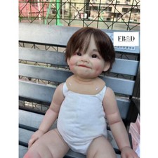 28" Realistic Reborn Baby Doll Painted Kit Toddler Girl Rooted Hair Handmade Toy