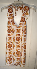 Her Pony NWT Goldie Halter Retro Floral Mini Dress Festival Size US 8