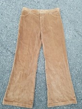 Vintage Lee Corduroy Made USA Pants Talon FLARE BOTTOMS 36X33 HIPPY