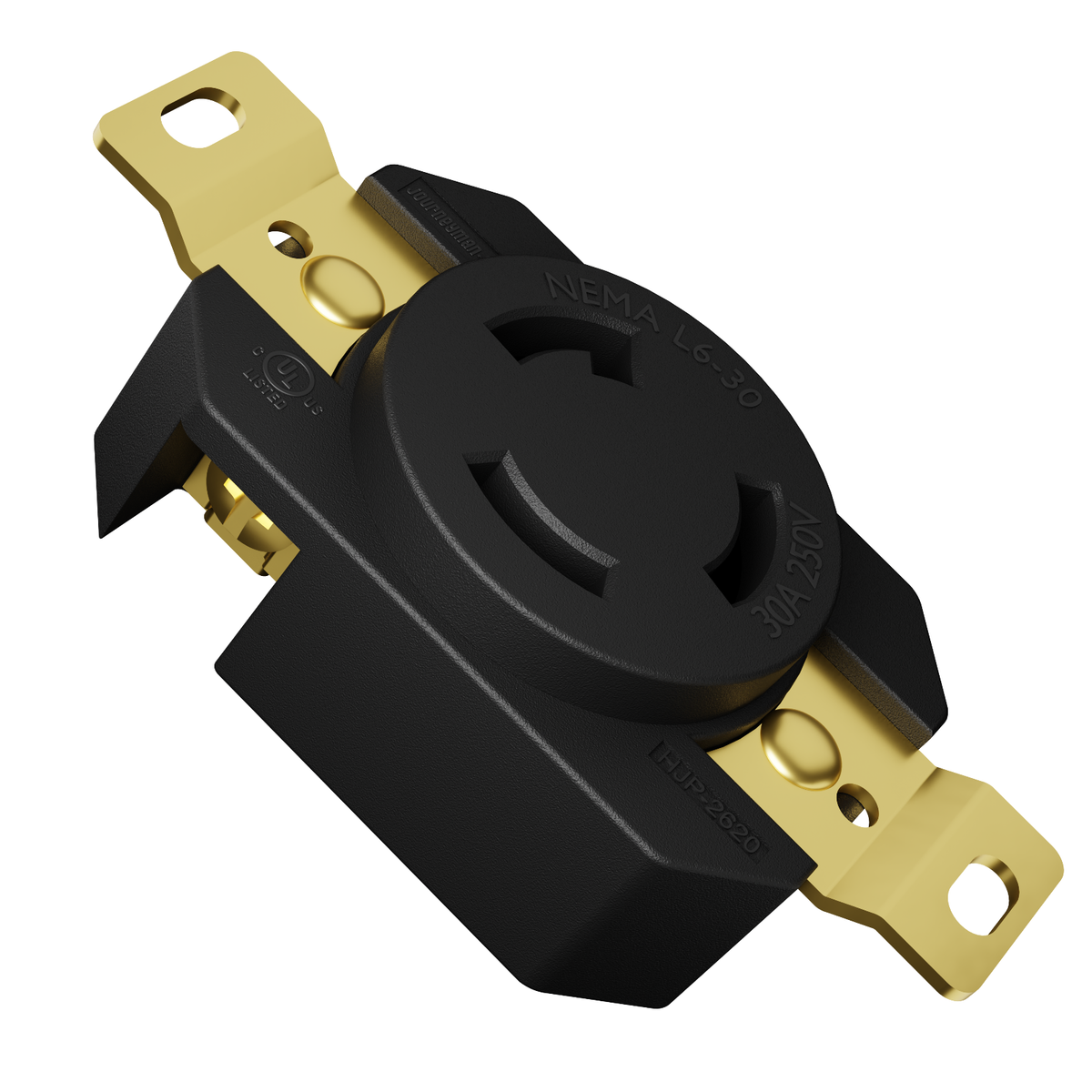 JPRO 2620 30 Amp, 250 Volt, Locking Receptacle Wall Outlet L6-30R