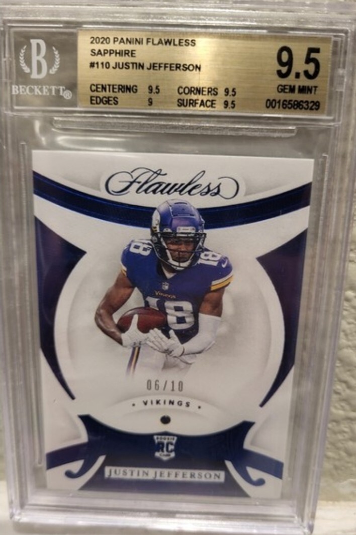 Justin Jefferson Panini Flawless #110 Sapphire