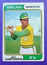 1974 Topps Bert Campaneris #155 Oakland Athletics (6x All-Star)