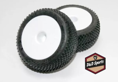 Traxxas 7175 - Response Pro Tire On White Dish Wheel (2) (1/16 E-Revo VXL)
