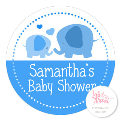 Personalisierte Babyparty Mama Mama Elefant Aufkleber Etikett Party Gastgeschenk Tasche