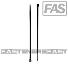  1000 6" Cable Ties .141 Width High UV Resistant Zip Ties 30 Tensile Black