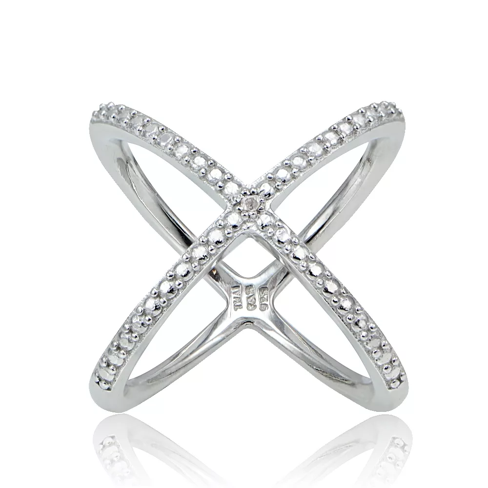 Diamond x ring sale
