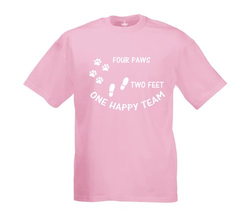 Shoebob Four Paws Two Feet One Happy Team T-shirt Dog Lovers top Dog Walkers tee - Picture 17 of 17