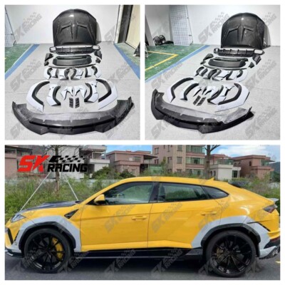 Fits Lamborghini URUS S Side Skirts Rear Diffuser Wing DRY Carbon Fiber Bodykits