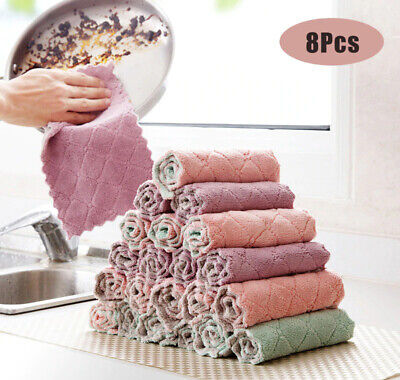 Microfiber Kitchen Towel Washing Kitchen Rag Household Tableware Cleaning Wiping