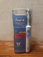 Oral-B Vitality Floss Action Rechargeable Power Toothbrush 2 Brush Heads New