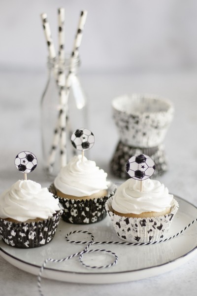 Muffin Cupcake BackföRmchen FöRmchen FußBall Maxi 50 StüCk Aus Papier StäDter-image