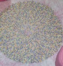 Hand Crocheted Baby Blanket - Multi-colored - 49" - Excellent Condition