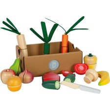 Legler Small Foot Schneide-Set Obst und Gemüse fresh Rollenspielzeug Holz ab 24M