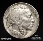 ✅  Beautiful Luster SHARP 1938-D BUFFALO NICKEL 5¢ - FREE S&H  ✅