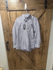 Kirkland Signature Men's Traditional Fit Dress Shirt, Plaid , Blue 15.5 X 32/33