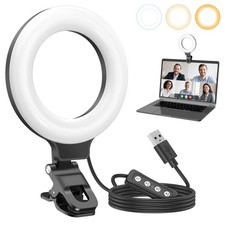 Ring Light for Video Conference Lighting,360 Adjustable,Portable LED Video Co...