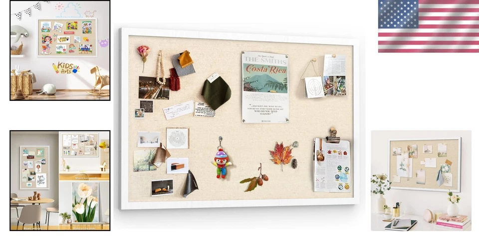 Wood Framed Bulletin Board 30x20 for Photos & Notes - Image 2 of 4