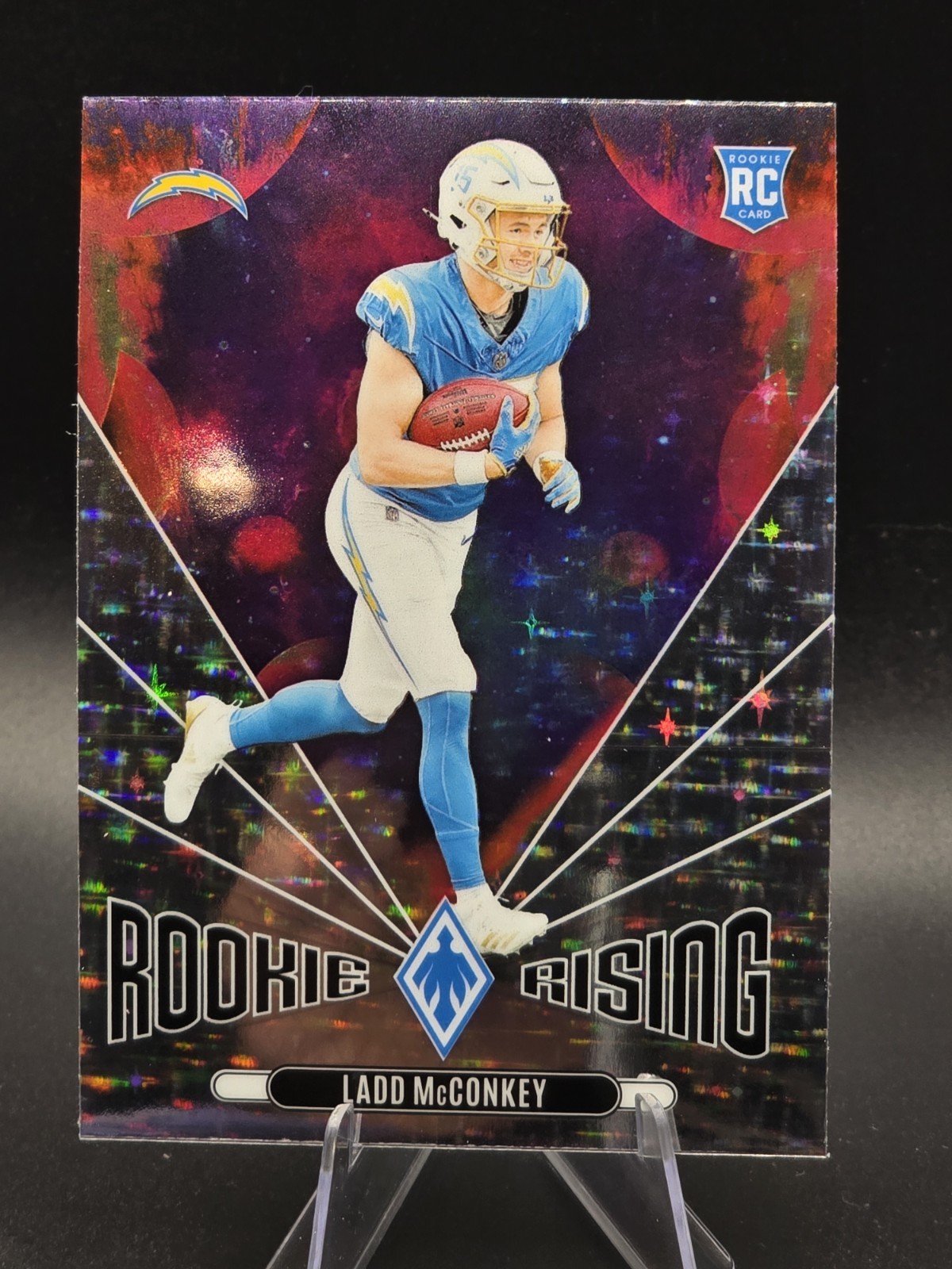 Ladd McConkey 2024 Panini Phoenix Rookie Rising Stars Parallel Chargers RC