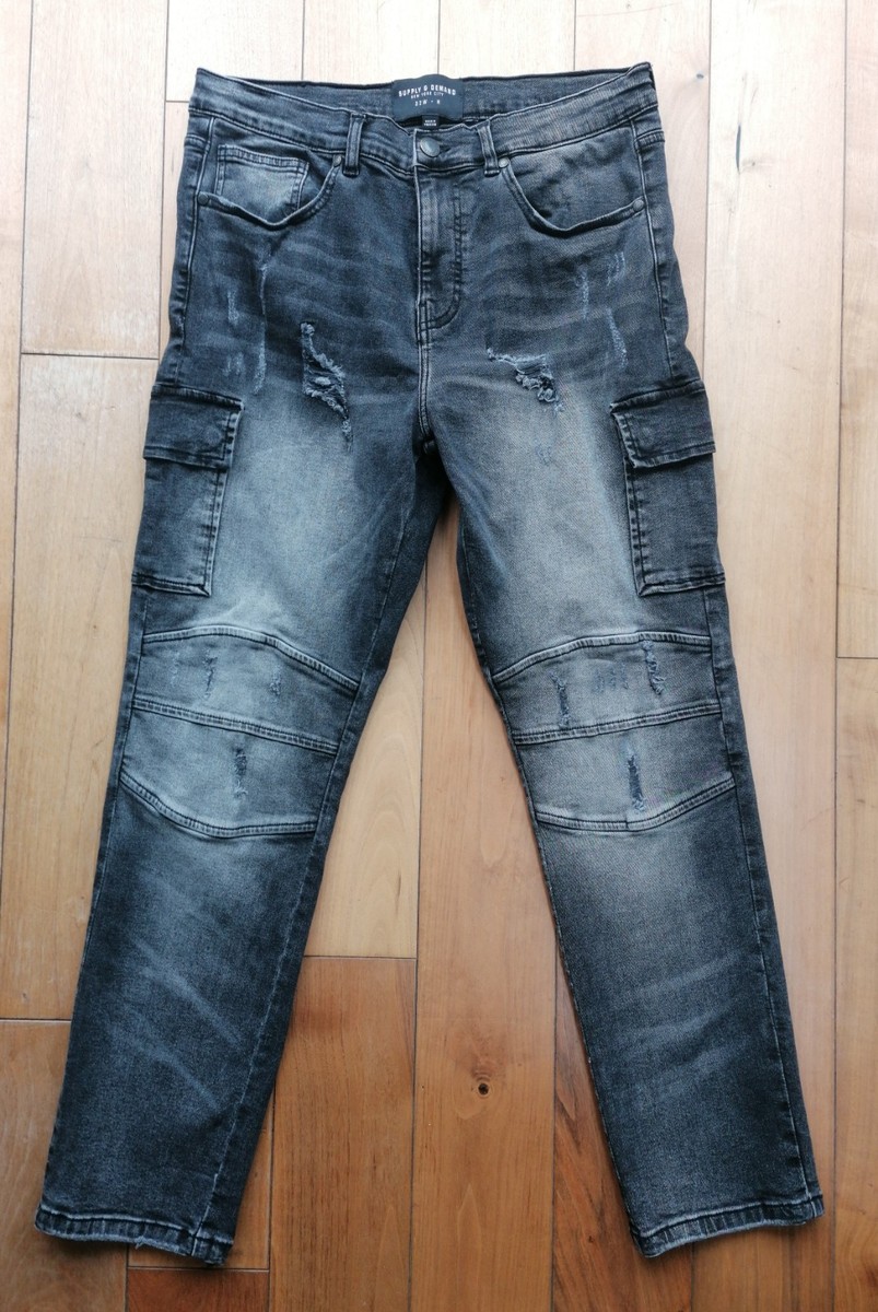 Men's Supply Demand Jeans 32W Black Excellent Condition