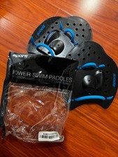 Sporti Power Swim Training Swimming Paddles Ergonomic Fit Straps size Medium