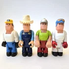 Vintage FISHER PRICE Husky Helpers Construction Workers Cowboy Lot of 4 Figures