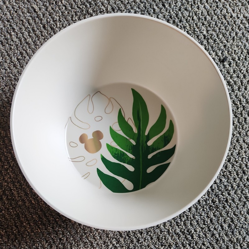 Mickey Mouse Tropical Serving Bowl Kitchen Green Bamboo 