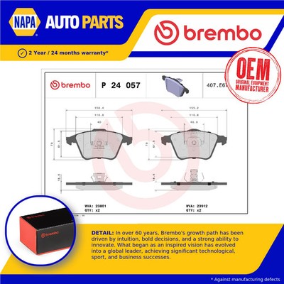 Brake Pads Set fits FORD FOCUS Mk2 ST 2.5 Front 05 to 12 HYDA Brembo 1368558 New