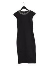 Ted Baker Bodycon Midi Dress UK10 in Black