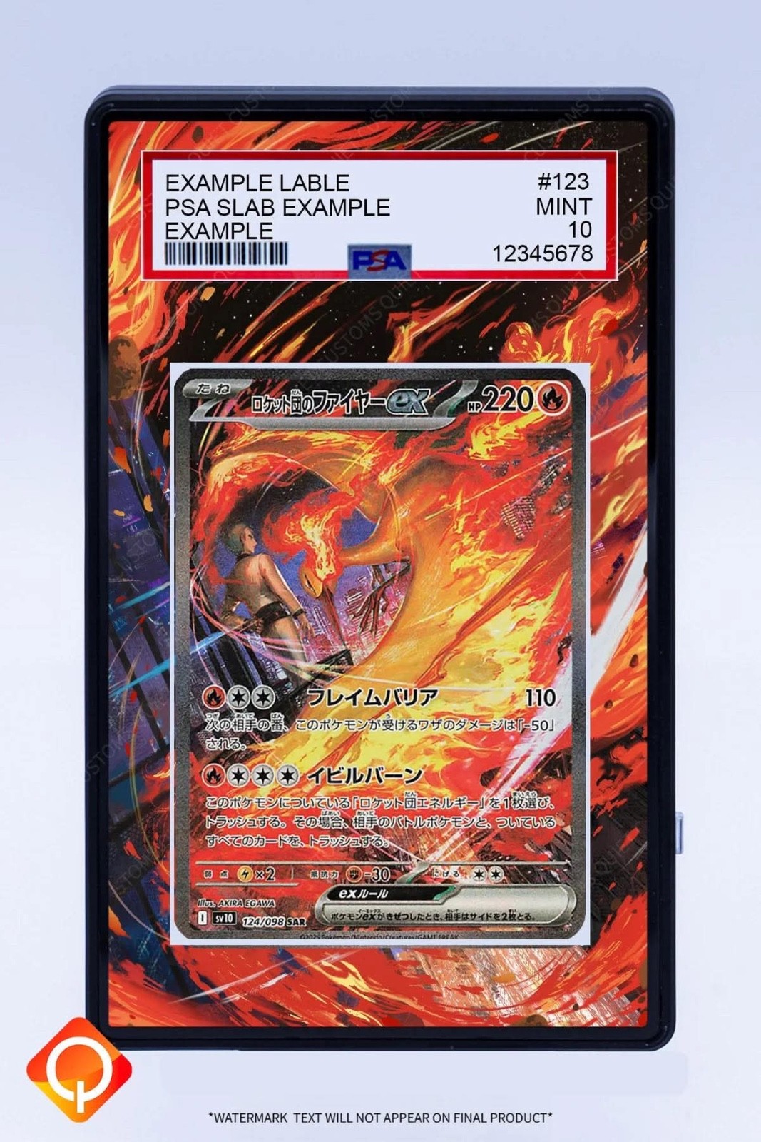 Team Rocket’s Moltres ex 124/098 Pokemon Extended Artwork For PSA CGC BGS or TAG