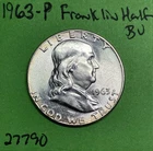1963 Franklin Half Dollar 50c BU Brilliant Uncirculated