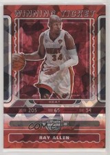 2019-20 Contenders Optic Winning Tickets Red Cracked Ice Prizm Ray Allen HOF y8a