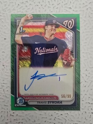 Travis Sykora/ 1st Bowman/ Auto/ Numbered out of 99/ Washington Nationals/ 2024