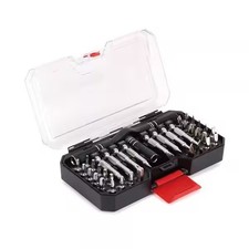 Husky 40-Piece Ratcheting Screwdriver Set Phillips Slotted Torx Hex Bits Case