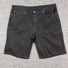 Levis 469 Shorts Mens 44 Black Denim Casual Relaxed Fit Cotton 5 Pocket Jean