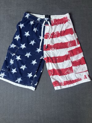 BSplit American Flag Shorts Large