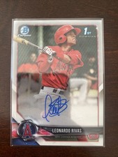 2018 Bowman Chrome - Prospect Autographs Leonardo Rivas #BCPA-LR (AU, RC)