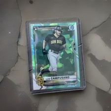 2021 Bowman 54/99 Chrome RC Sapphire Edition #37 Luis Campusano Serial Numbered