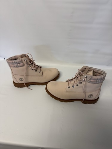 Timberland Women's Linden Woods Waterproof Boots Light Pink Nubuck Size 9 - Picture 4 of 10