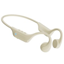 Gavhaio New Bone Conduction Headphones Bluetooth 6.0, Open Standard, Beige