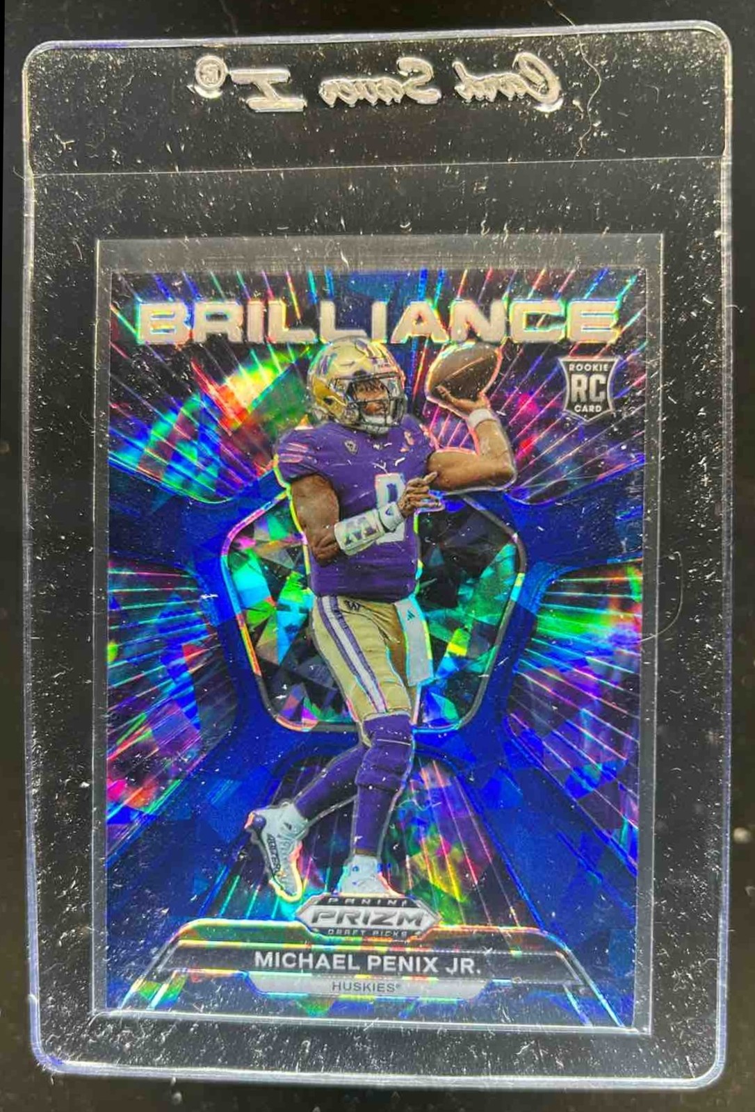 2024 Prizm Draft Picks Michael Penix Jr. Brilliance RC Blue Ice #5/99 Huskies