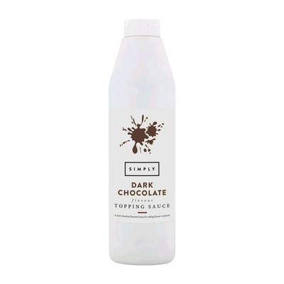 Simply Dark Chocolate Topping Sauce 1 kg Quetsch-Flasche, Dunkle Schoko Soße,Eis
