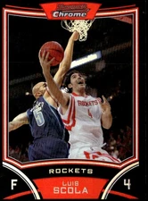 2008-09 Bowman #28 Luis Scola Chrome Refractors #/499 E1