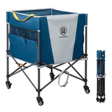 Rolling Storage Cart Lockable Wheels, 33x22.8in/45x25in Collapsible Garage Sp...