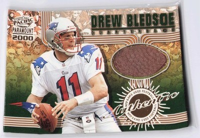 Drew Bledsoe 2000 Pacific Paramount #8 Game Used Footballs