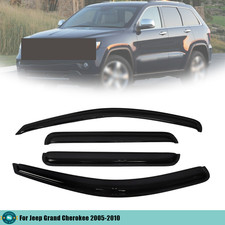 Plastic Black For Jeep Grand Cherokee 2005-2010 Window Visors Sun Rain Guards