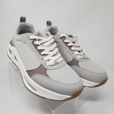 Skechers Work Shoes Mens Size 10.5 Gray Mush Slip Resistant Sneakers Comfort