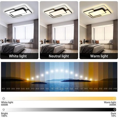 Deckenleuchte LED Deckenlampe Lampe Schlafzimmer Dimmbar 90W mit Fernbedienung