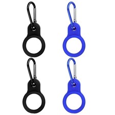 4Pcs Silicone Hanging Buckle Secure Water Bottle Holder with Carabiner Belt Clip