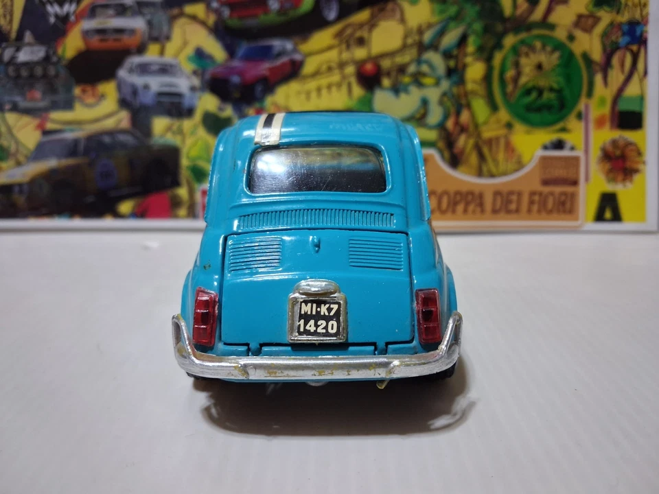 Politoys 1:25, Serie M: N°599 "FIAT 500L".  Fiat Abarth 595. Colore Raro!! - Immagine 3 di 4